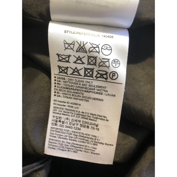 Gap Women's Zip Biker Moto Jacket Charcoal Gray Size M Wool Blend Cropped Zipper - Picture 5 of 5